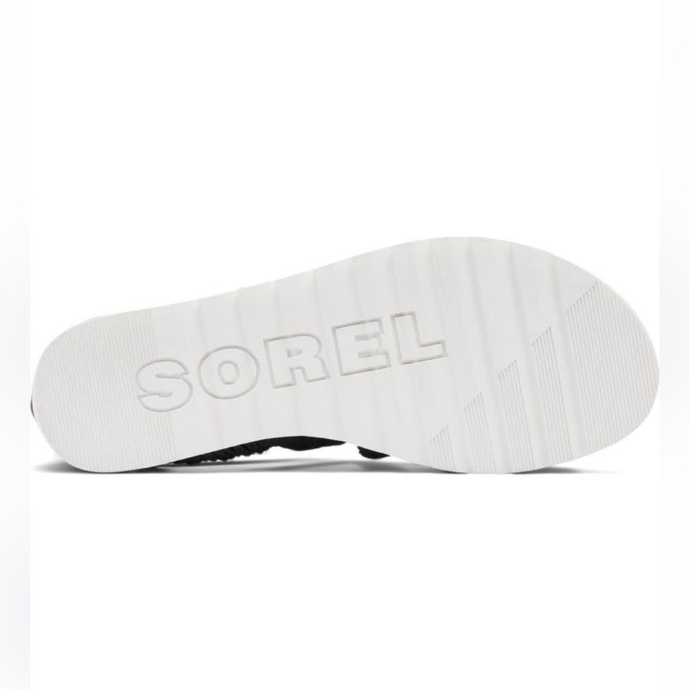 Sorel Sandals Ella II Black Ankle Strap Flats - Picture 4 of 6
